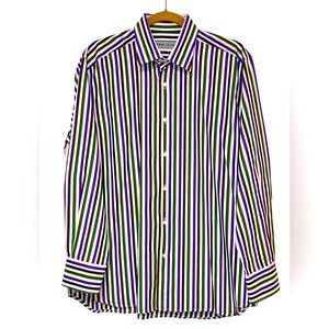 ETRO PIN STRIPED BUTTON DOWN SHIRT